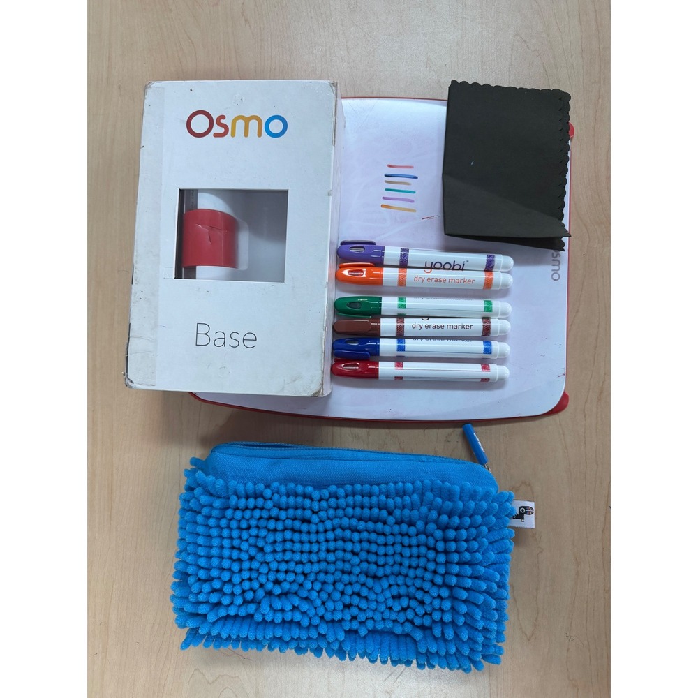 Osmo Base for iPad with Creative Board Yoobi Dry Erase Markers and Storage Pouch